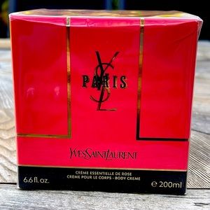 Rare Yves Saint Laurent Paris 6.6 fluid ounce creme de rose body cream.